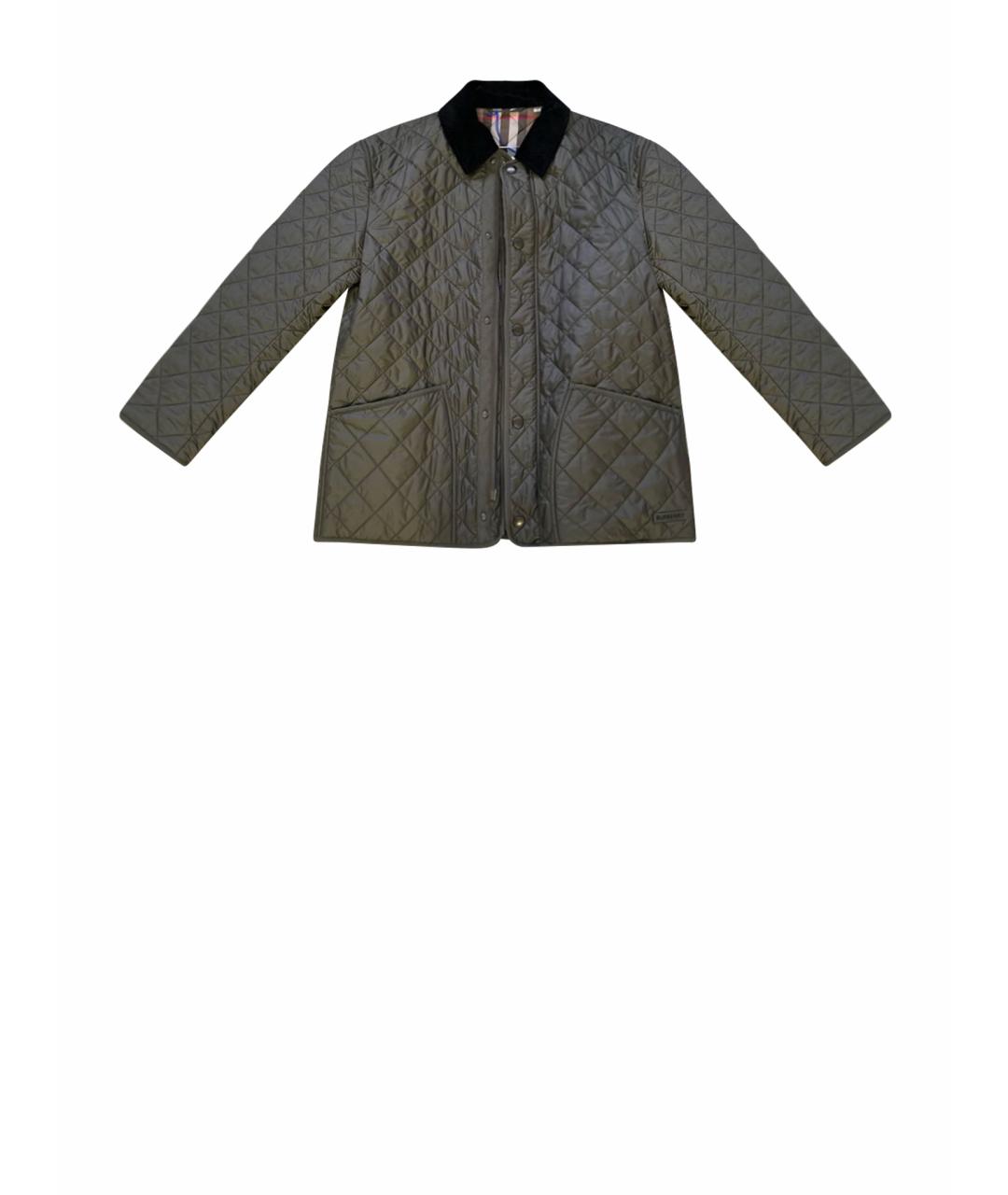 BURBERRY Зеленая полиэстеровая куртка, фото 1
