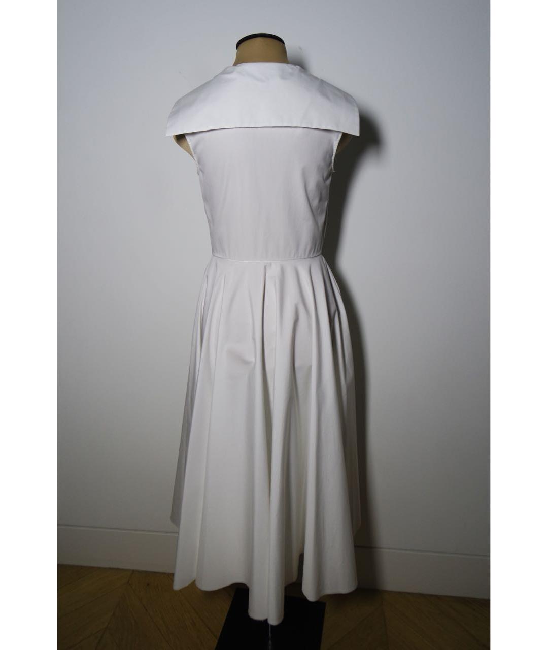 MIU MIU Белое хлопковое повседневное платье, фото 2