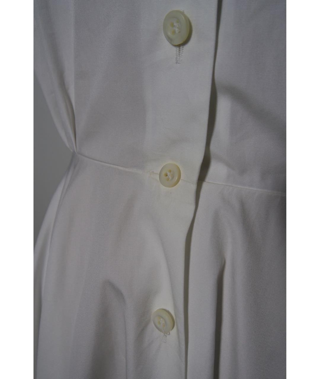 MIU MIU Белое хлопковое повседневное платье, фото 4
