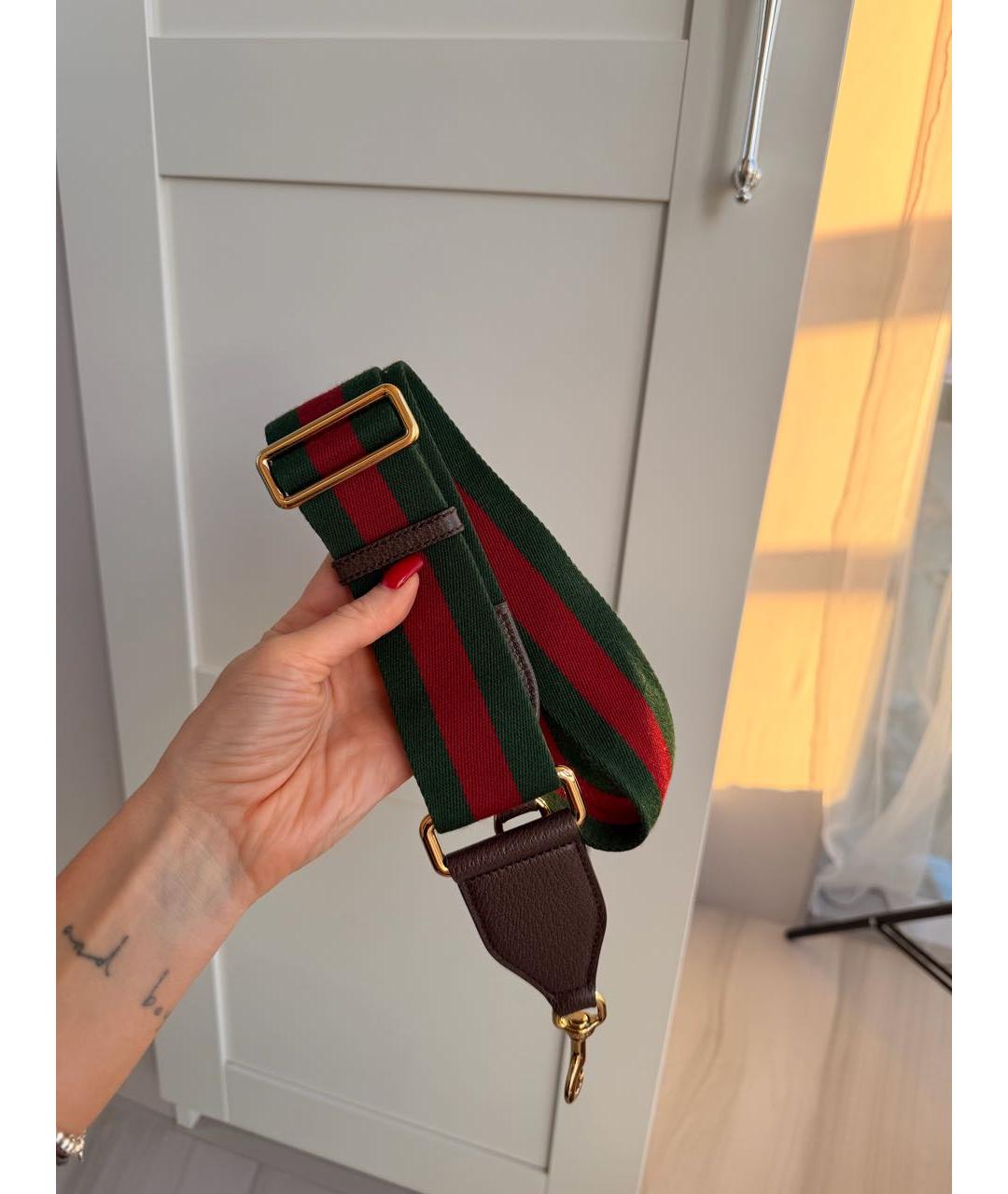 GUCCI Коричневая кожаная сумка через плечо, фото 5