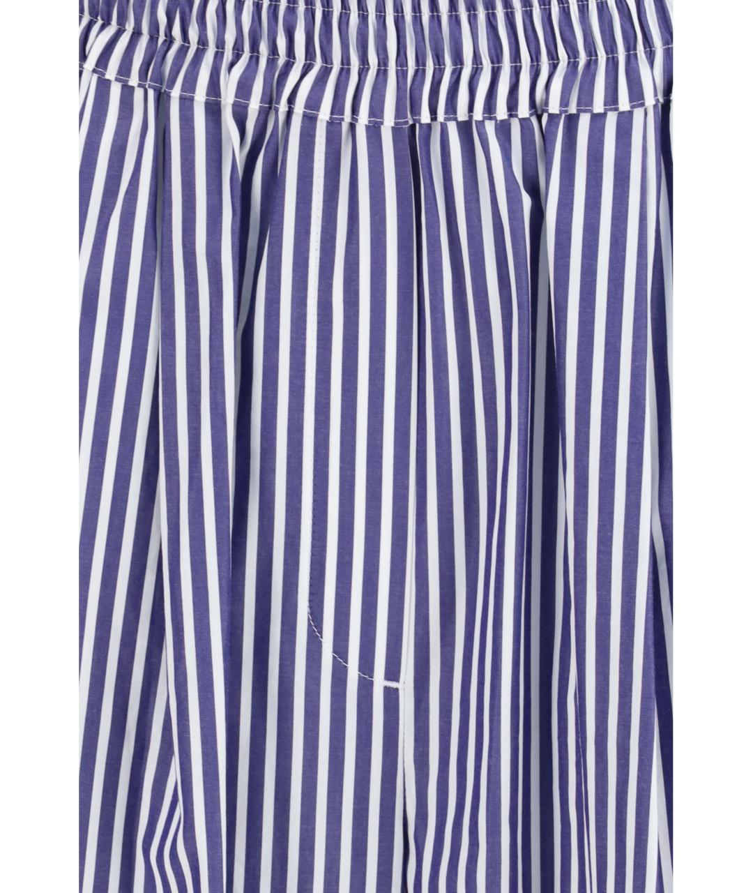 WEEKEND MAX MARA Синие хлопковые прямые брюки, фото 3