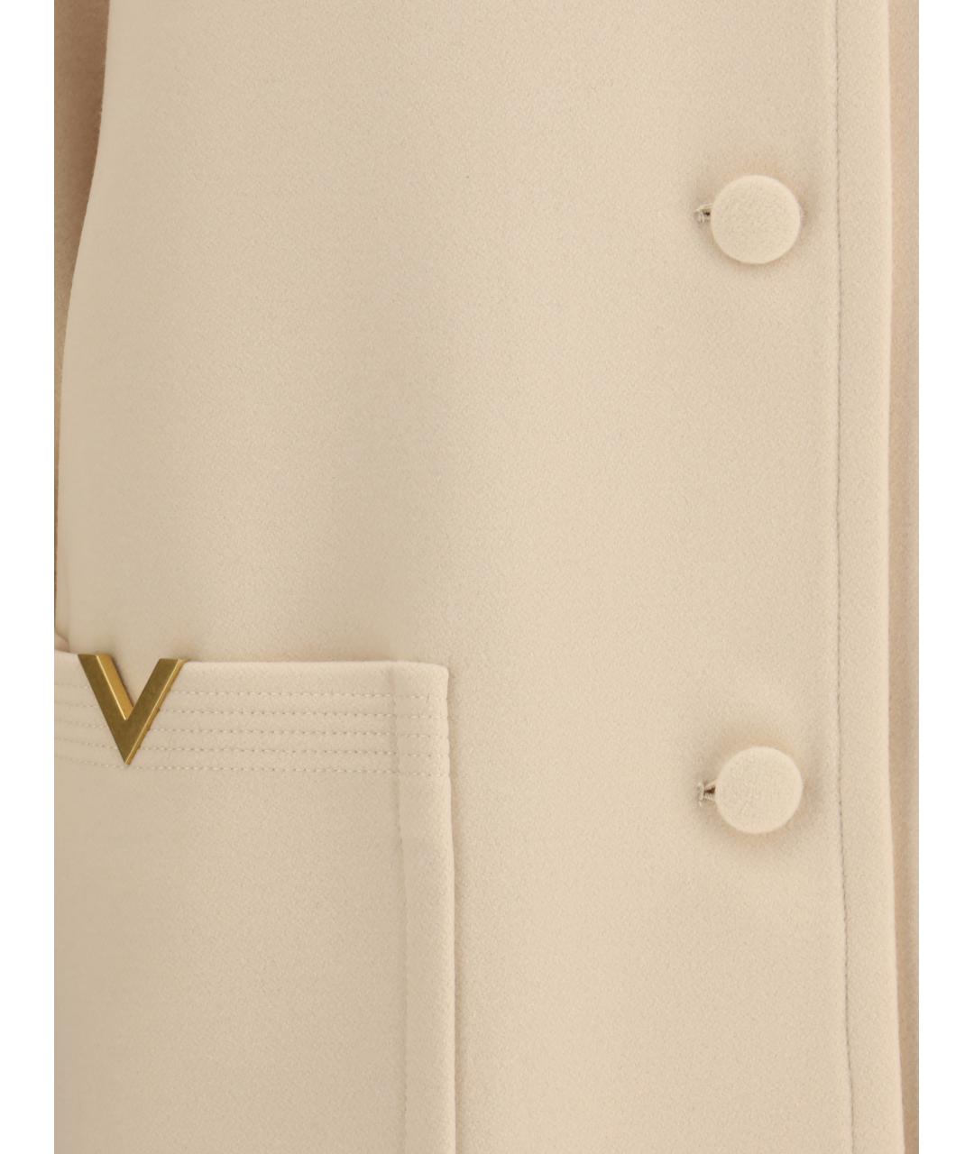 VALENTINO Бежевое шерстяное пальто, фото 4