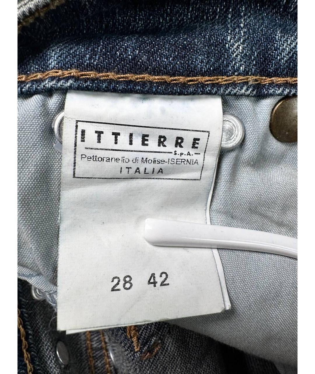 JUST CAVALLI Синие хлопковые прямые джинсы, фото 5