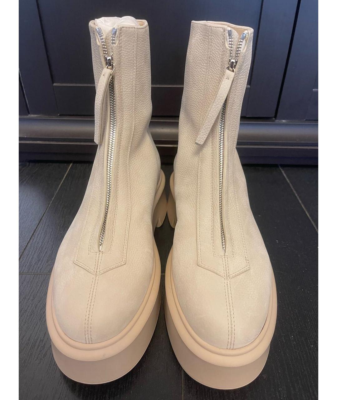 THE ROW Бежевые кожаные ботинки, фото 2