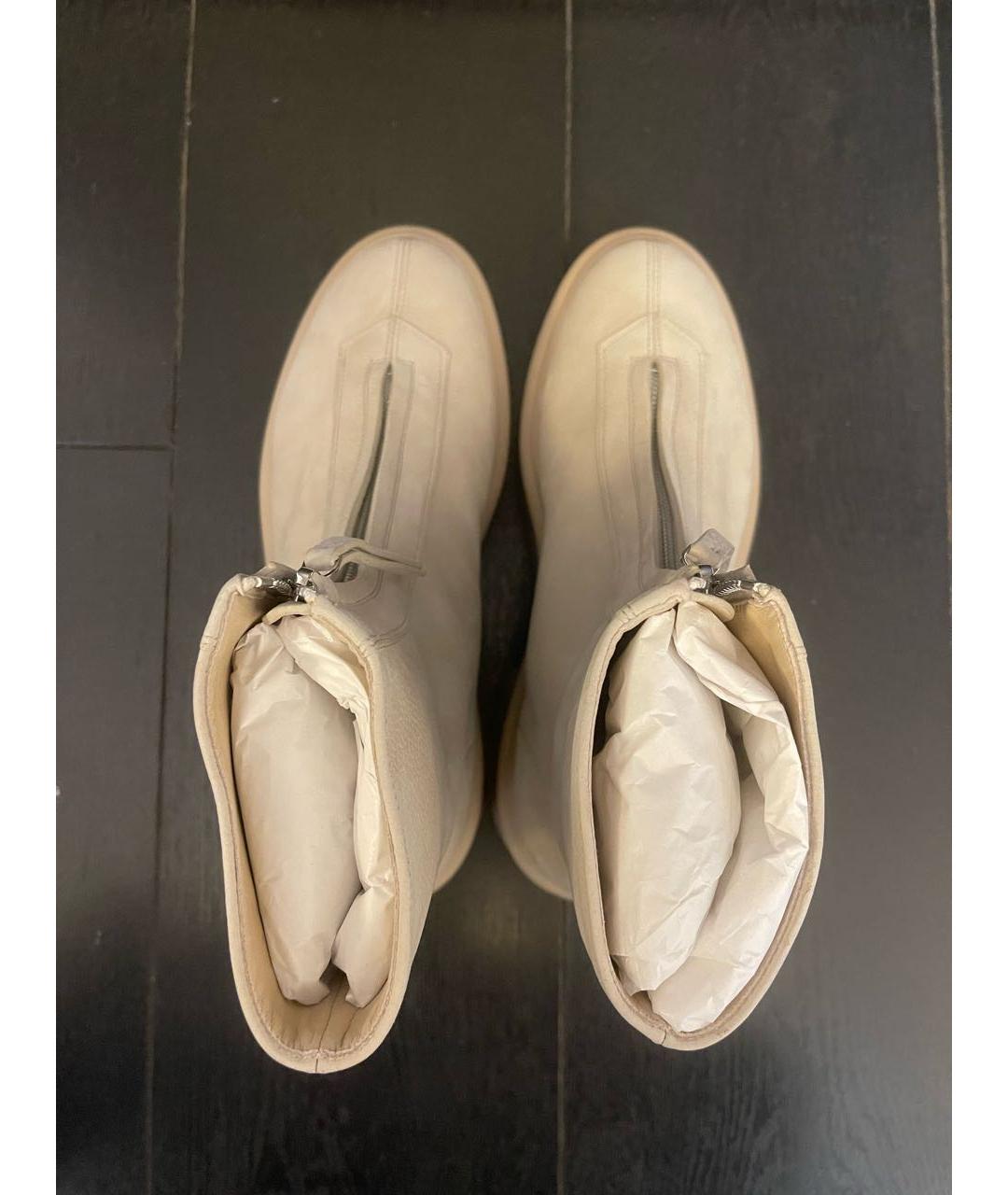 THE ROW Бежевые кожаные ботинки, фото 3