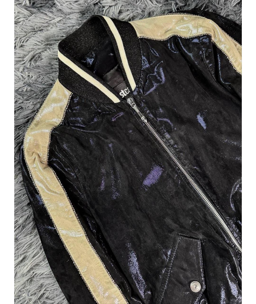 JUST CAVALLI Черная кожаная куртка, фото 3