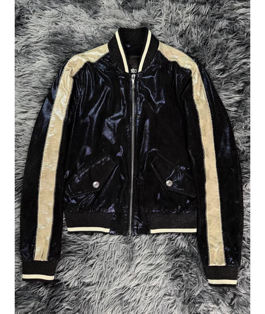 JUST CAVALLI Черная кожаная куртка, фото 7