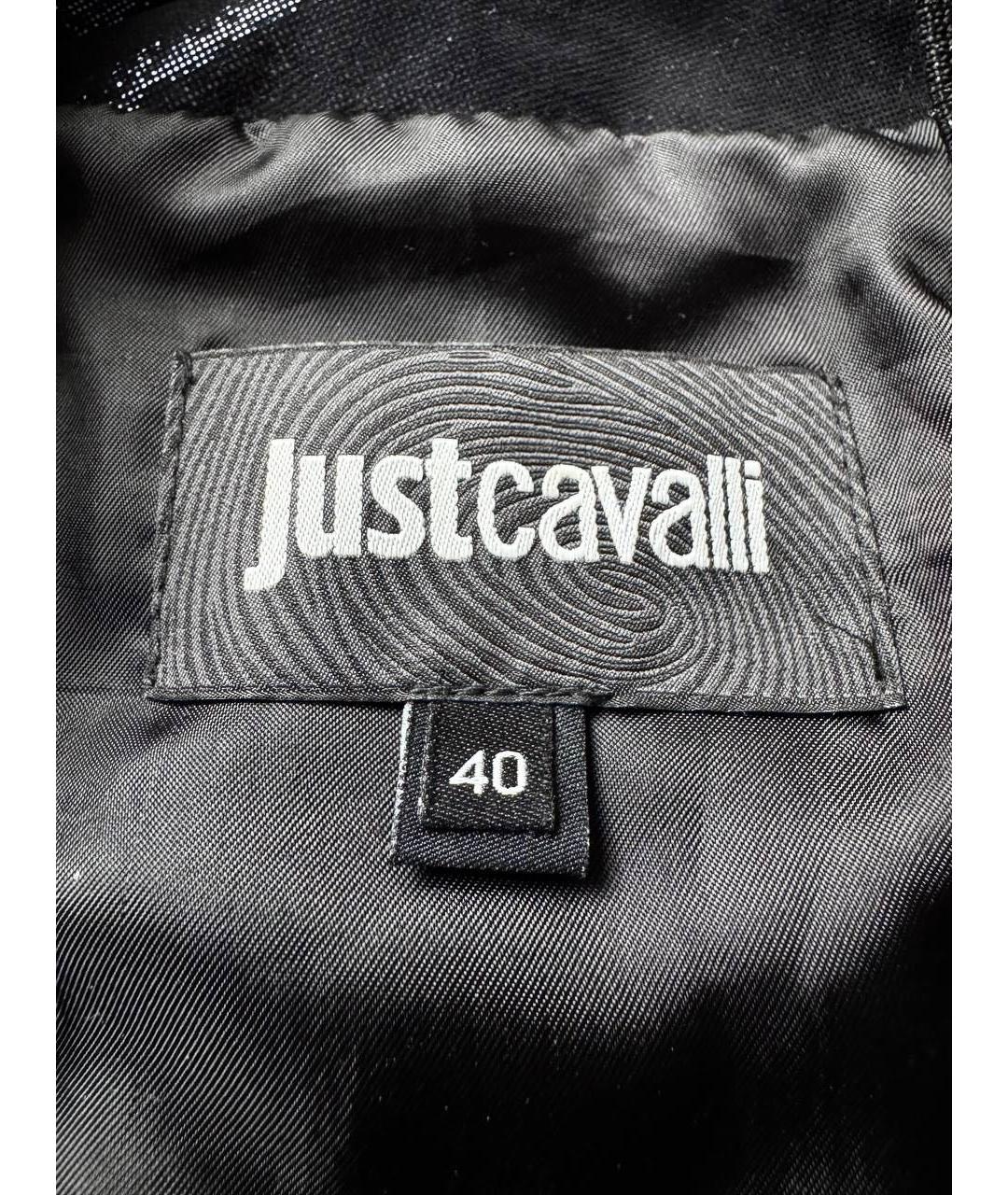 JUST CAVALLI Черная кожаная куртка, фото 6