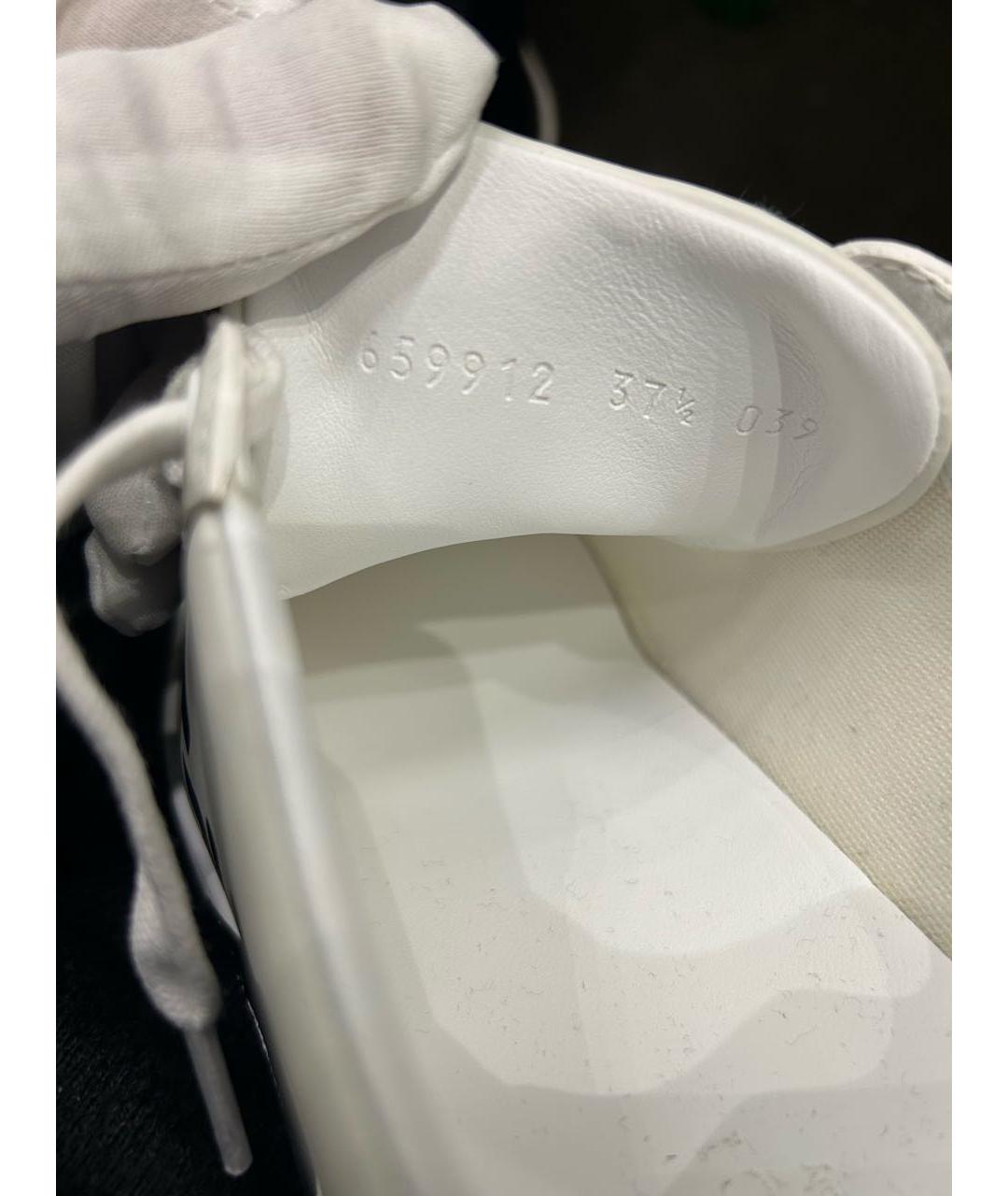 GUCCI Белые кожаные кроссовки, фото 6