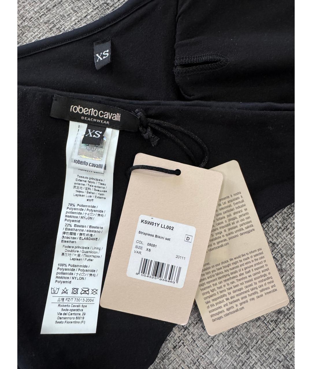 ROBERTO CAVALLI Черный полиамидовый купальник, фото 4