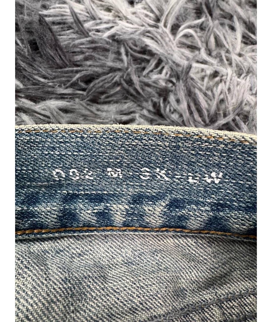 SAINT LAURENT Голубые хлопковые джинсы скинни, фото 6