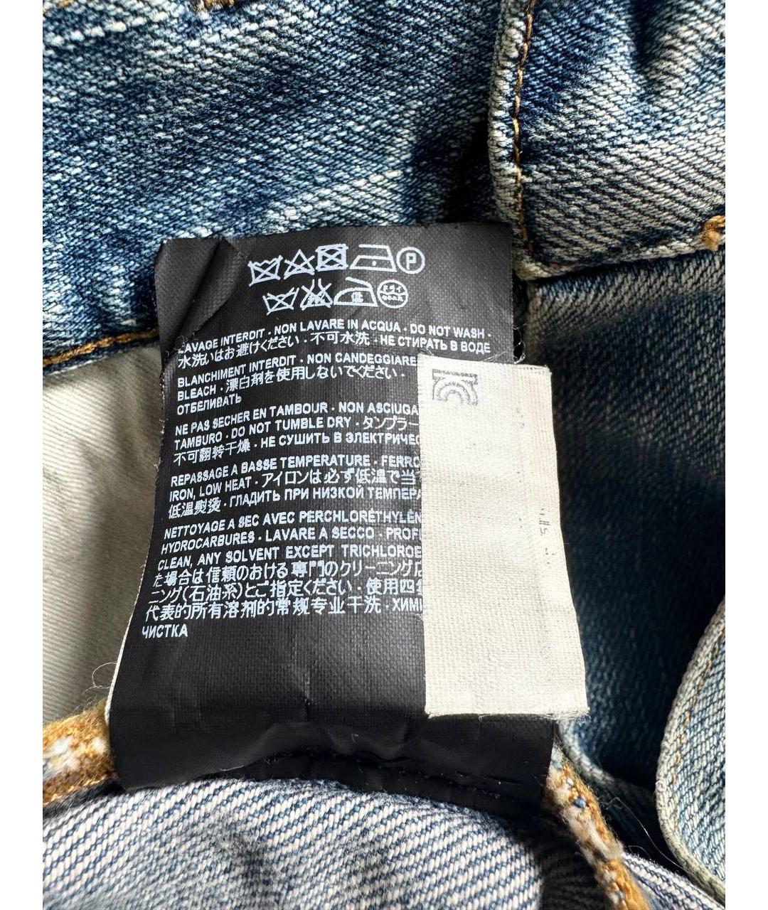 SAINT LAURENT Голубые хлопковые джинсы скинни, фото 8