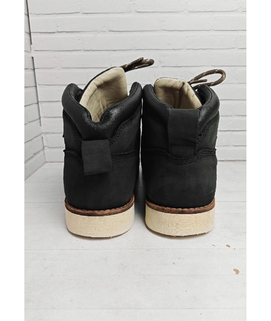 TIMBERLAND Черные нубуковые высокие ботинки, фото 4