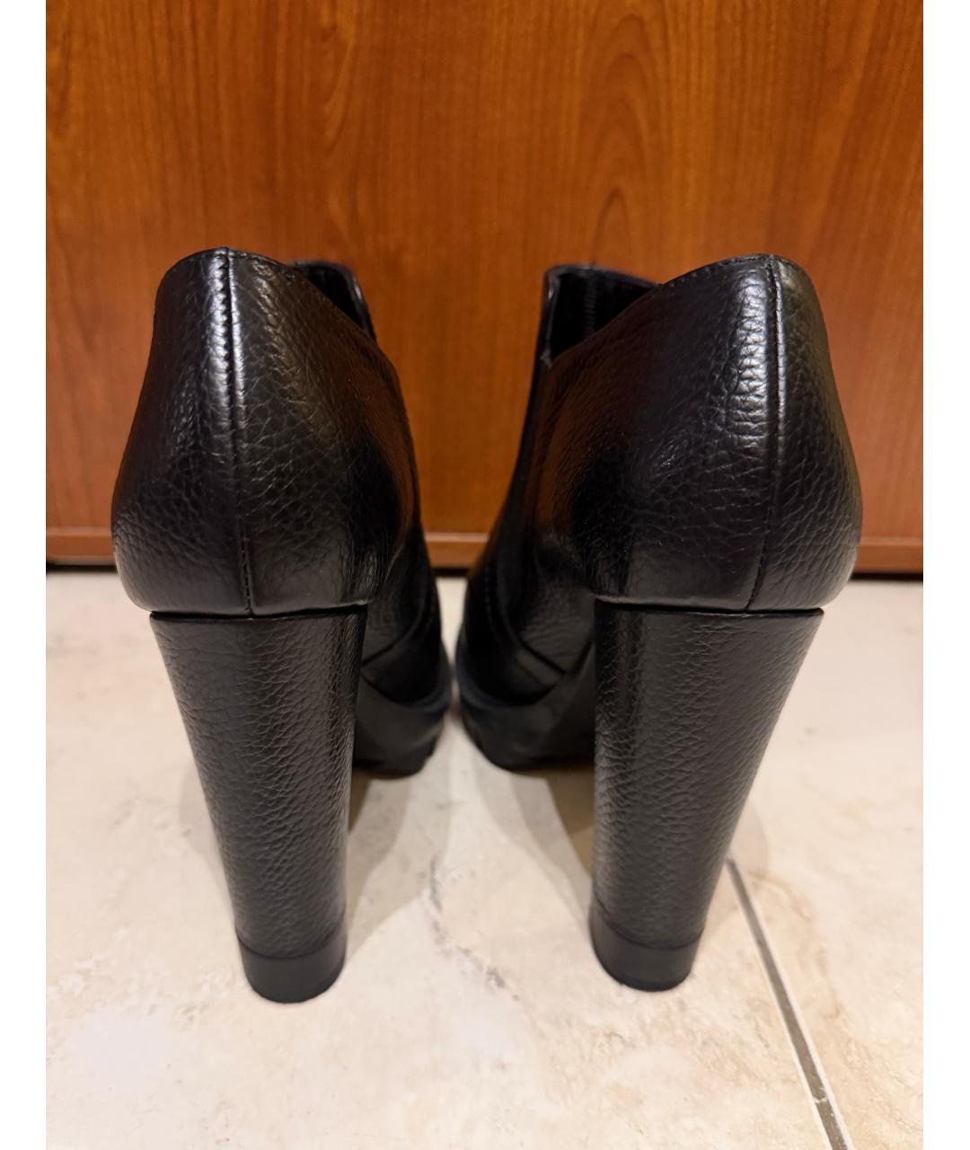 PINKO Черные кожаные ботильоны, фото 4