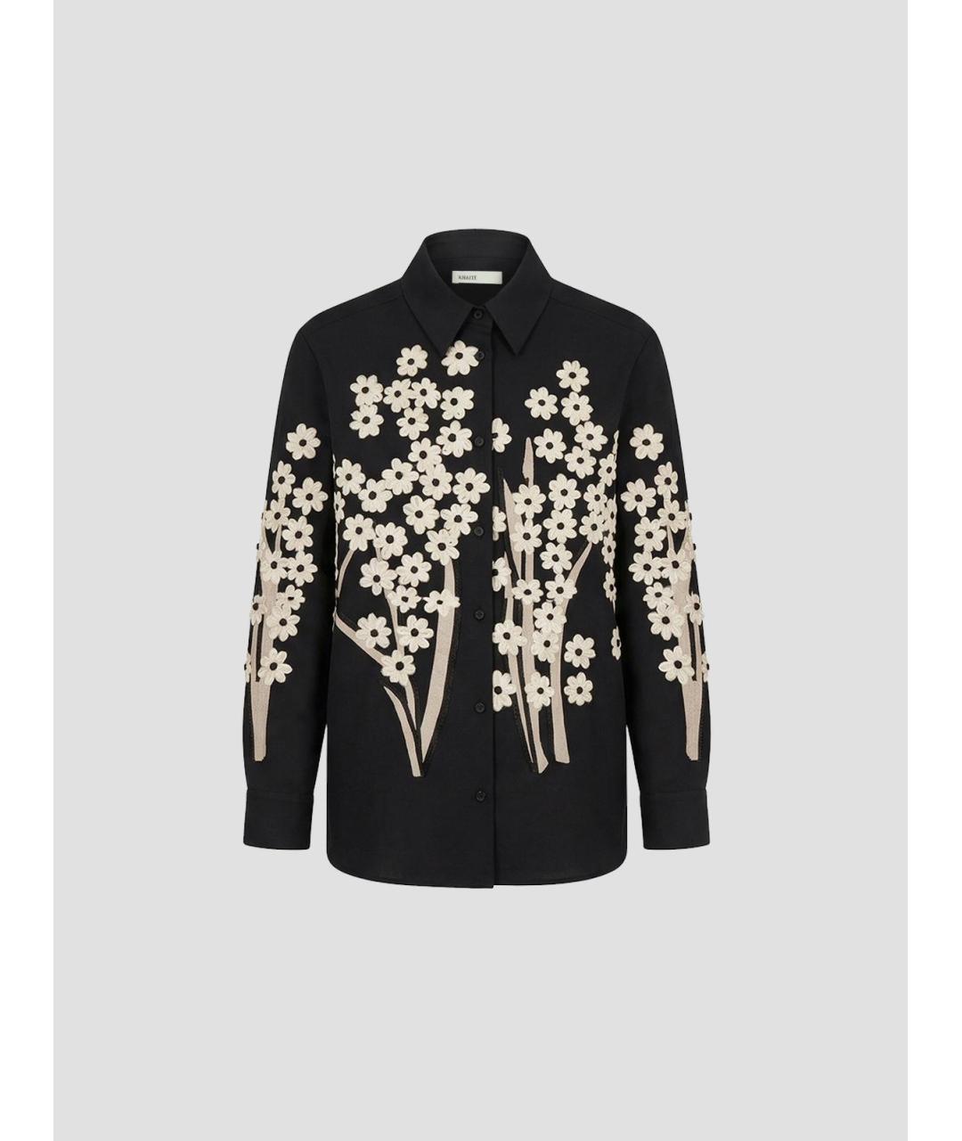 KHAITE Черная шелковая рубашка, фото 4