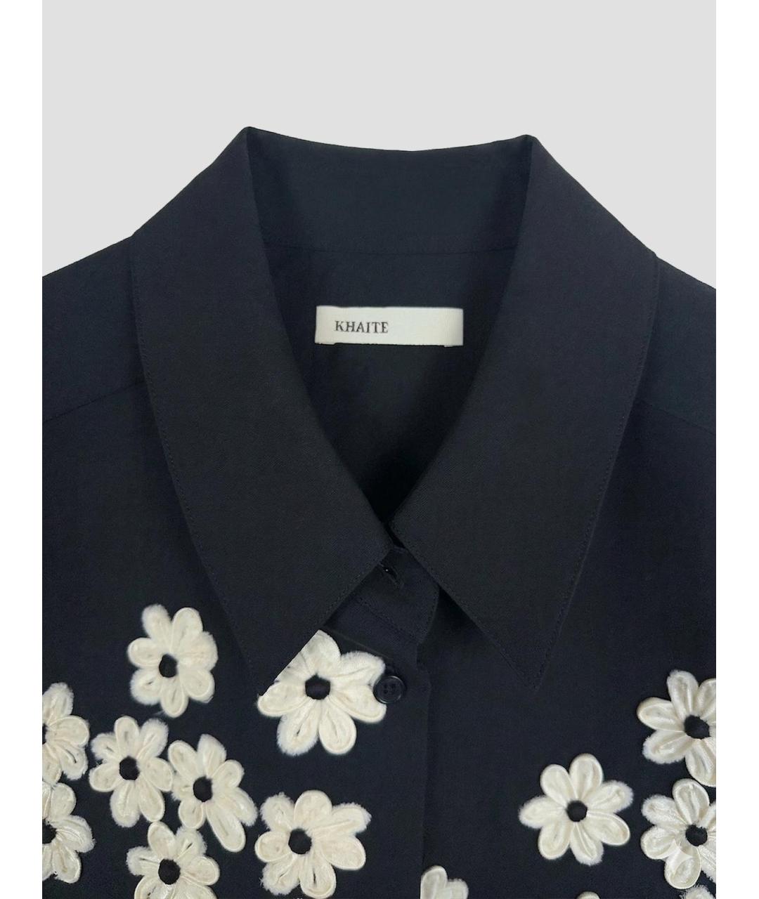 KHAITE Черная шелковая рубашка, фото 3