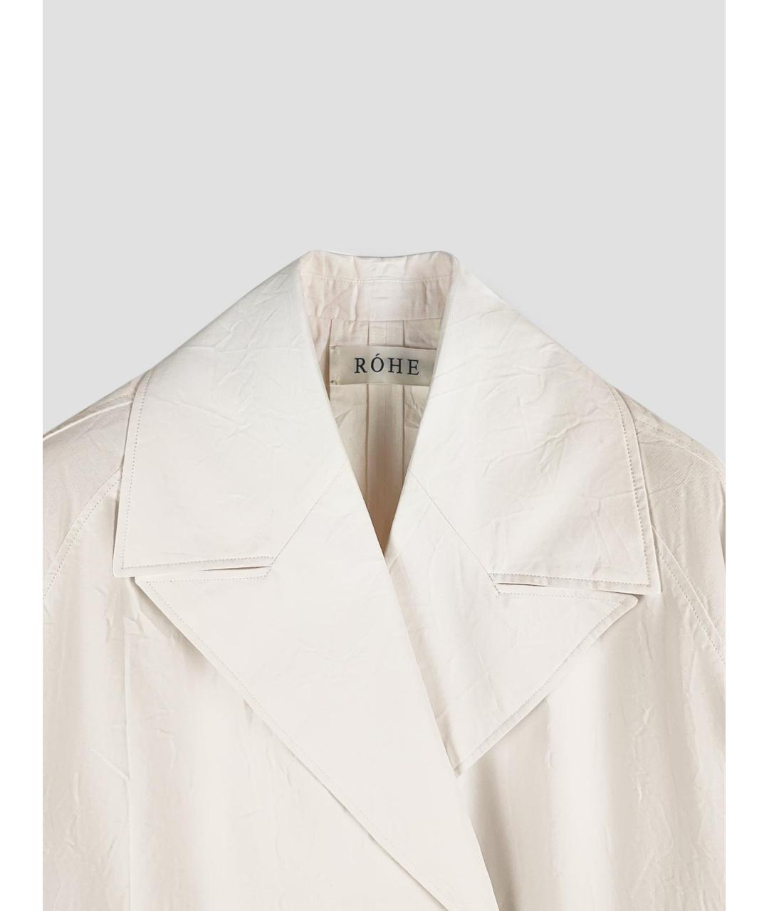 ROHE Белое хлопковое пальто, фото 3