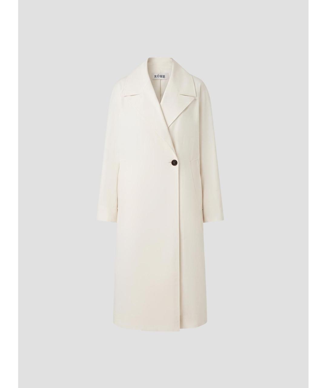 ROHE Белое хлопковое пальто, фото 4
