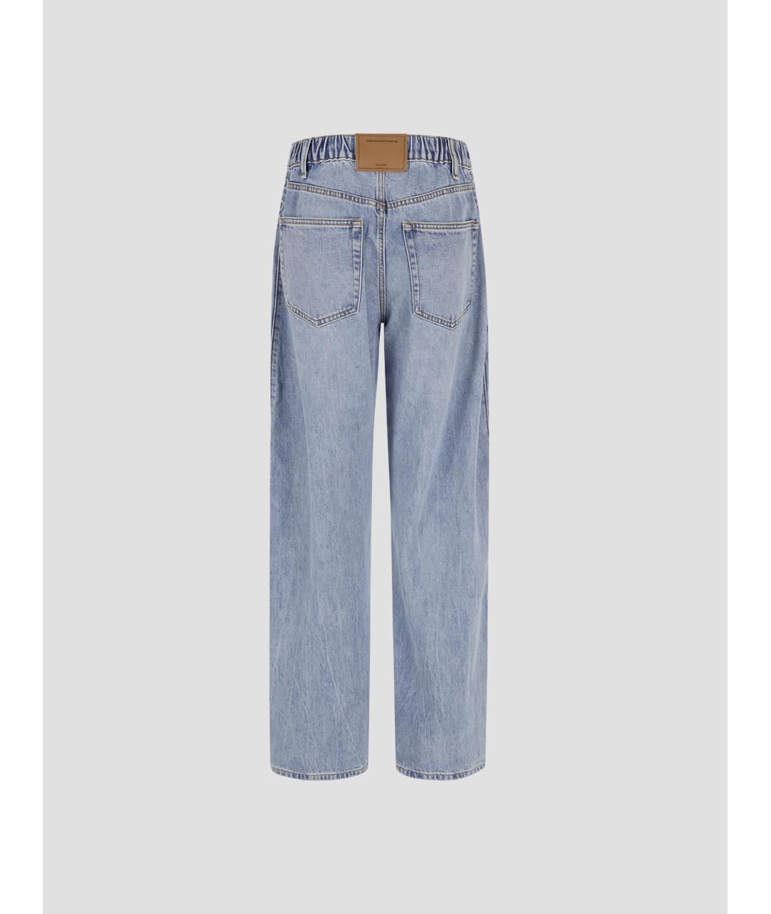 ALEXANDER WANG Синие хлопковые прямые джинсы, фото 2