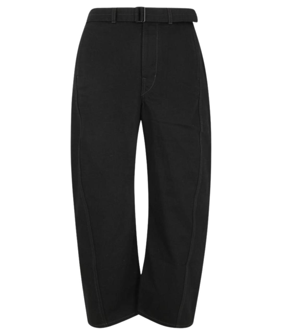 LEMAIRE Черные хлопковые прямые брюки, фото 1