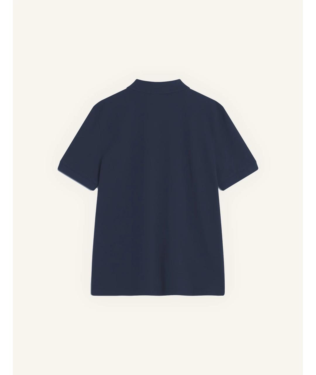 MAISON KITSUNE Темно-синее хлопковое поло с коротким рукавом, фото 2