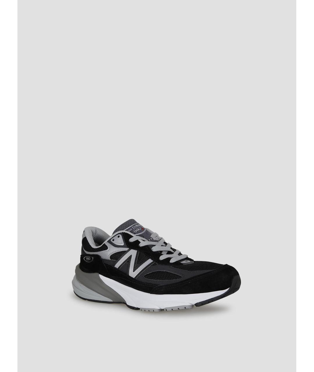 NEW BALANCE Черные замшевые низкие кроссовки / кеды, фото 2