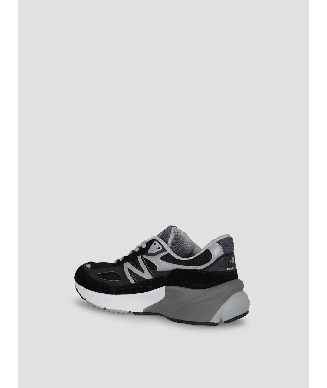 NEW BALANCE Черные замшевые низкие кроссовки / кеды, фото 3