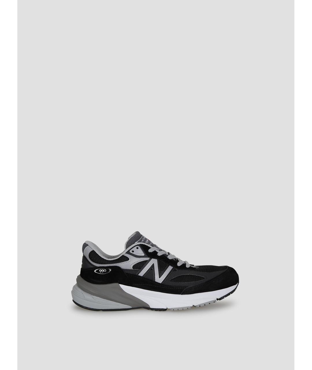 NEW BALANCE Черные замшевые низкие кроссовки / кеды, фото 4