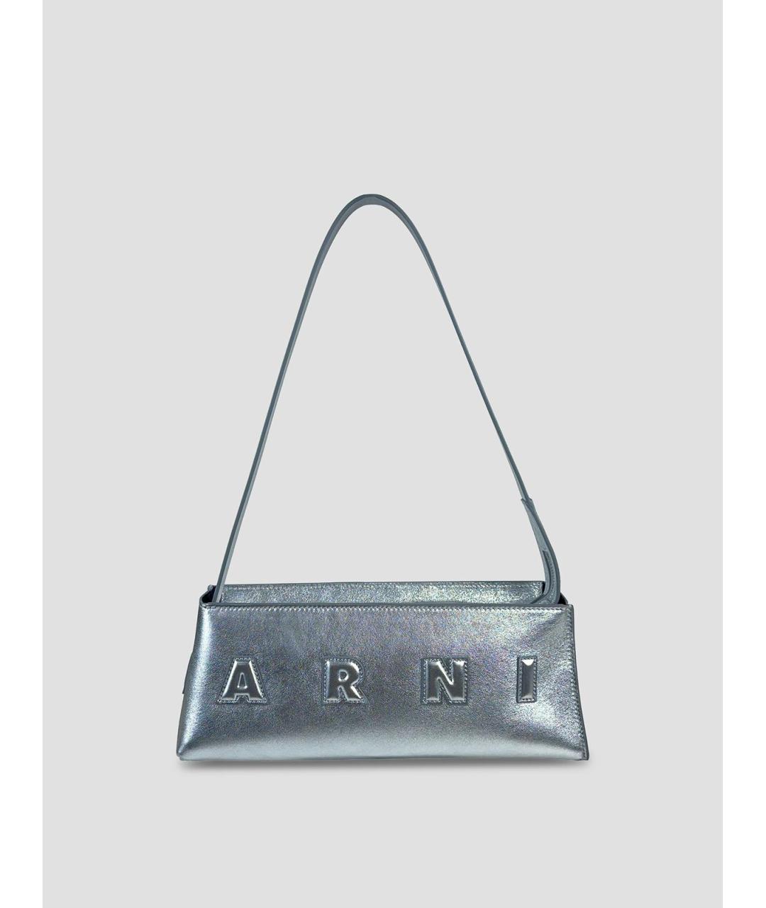MARNI Серебряная кожаная сумка через плечо, фото 2