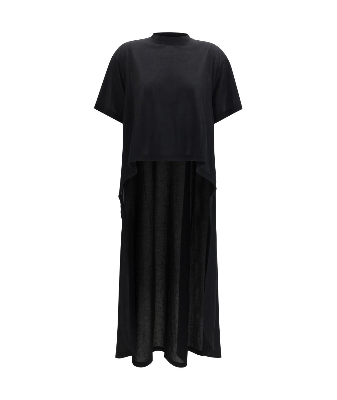 BALENCIAGA Черная хлопковая футболка, фото 1