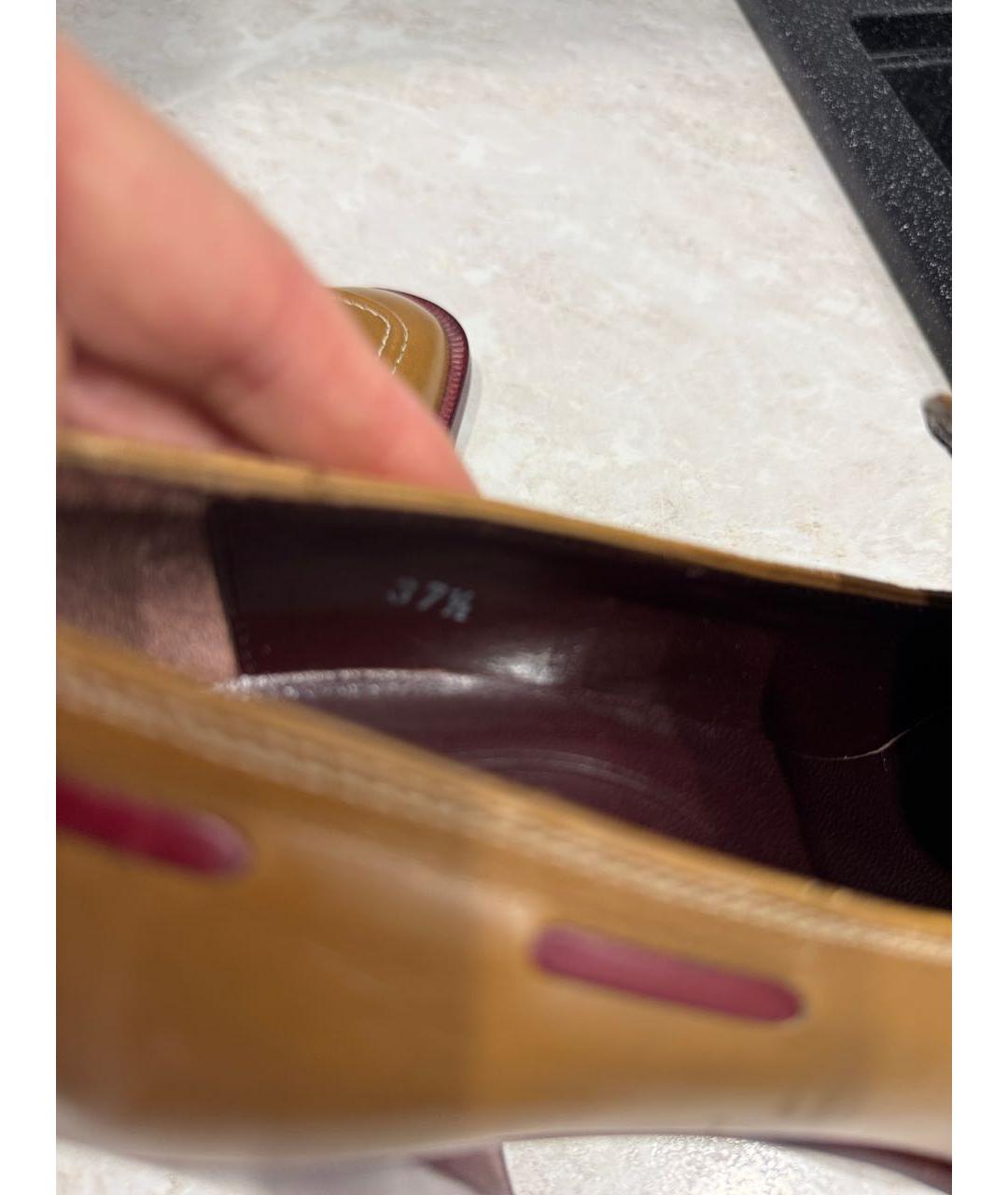 TOD'S Бежевые кожаные лоферы, фото 8