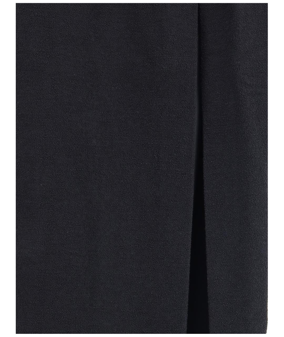 ALESSANDRA RICH Черная шерстяная юбка макси, фото 3