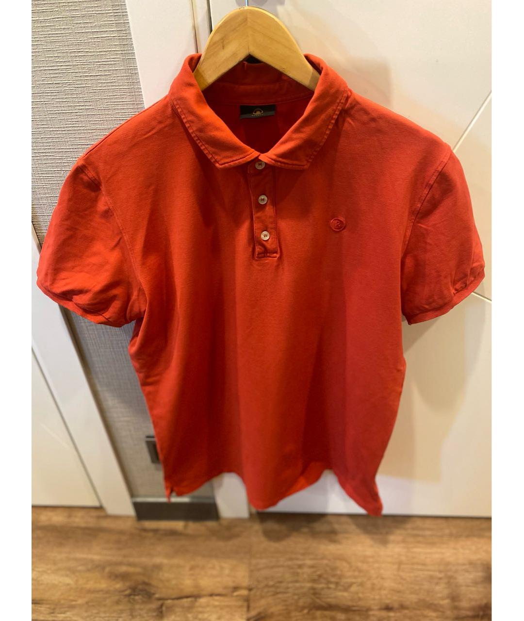 BOGNER Коралловое хлопко-эластановое поло с коротким рукавом, фото 9