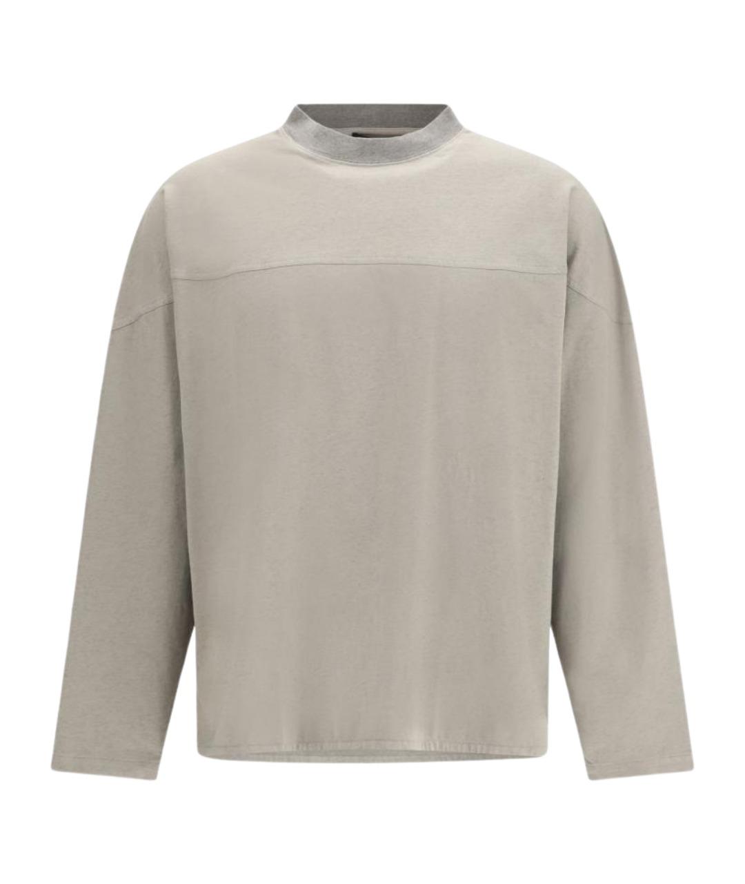 JACQUEMUS Серая хлопковая футболка, фото 1