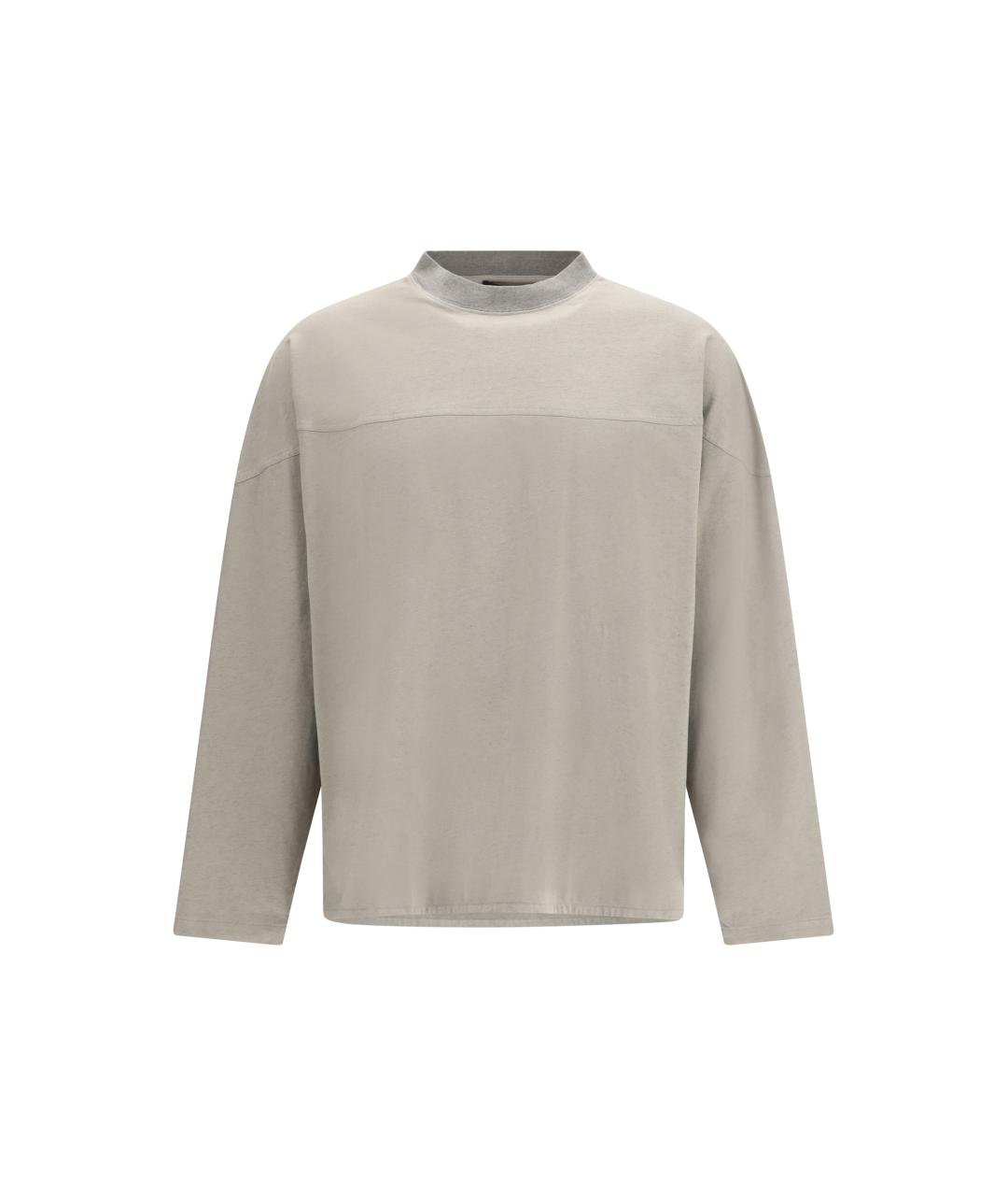 JACQUEMUS Серая хлопковая футболка, фото 4