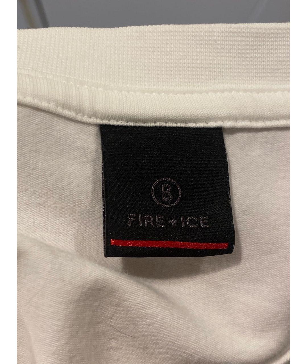 BOGNER Белая хлопко-эластановая футболка, фото 5