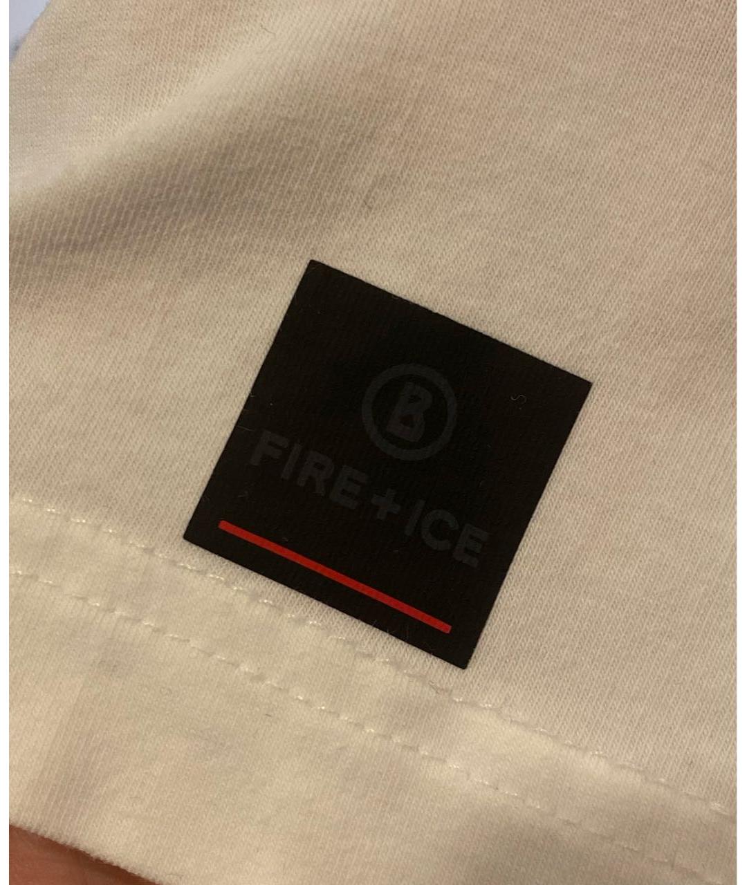 BOGNER Белая хлопко-эластановая футболка, фото 6