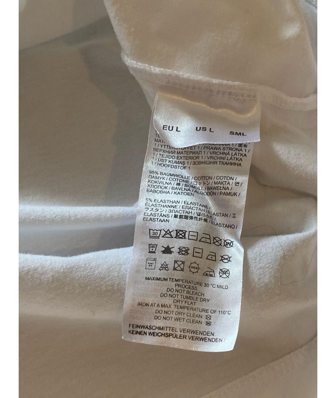 BOGNER Белая хлопко-эластановая футболка, фото 7