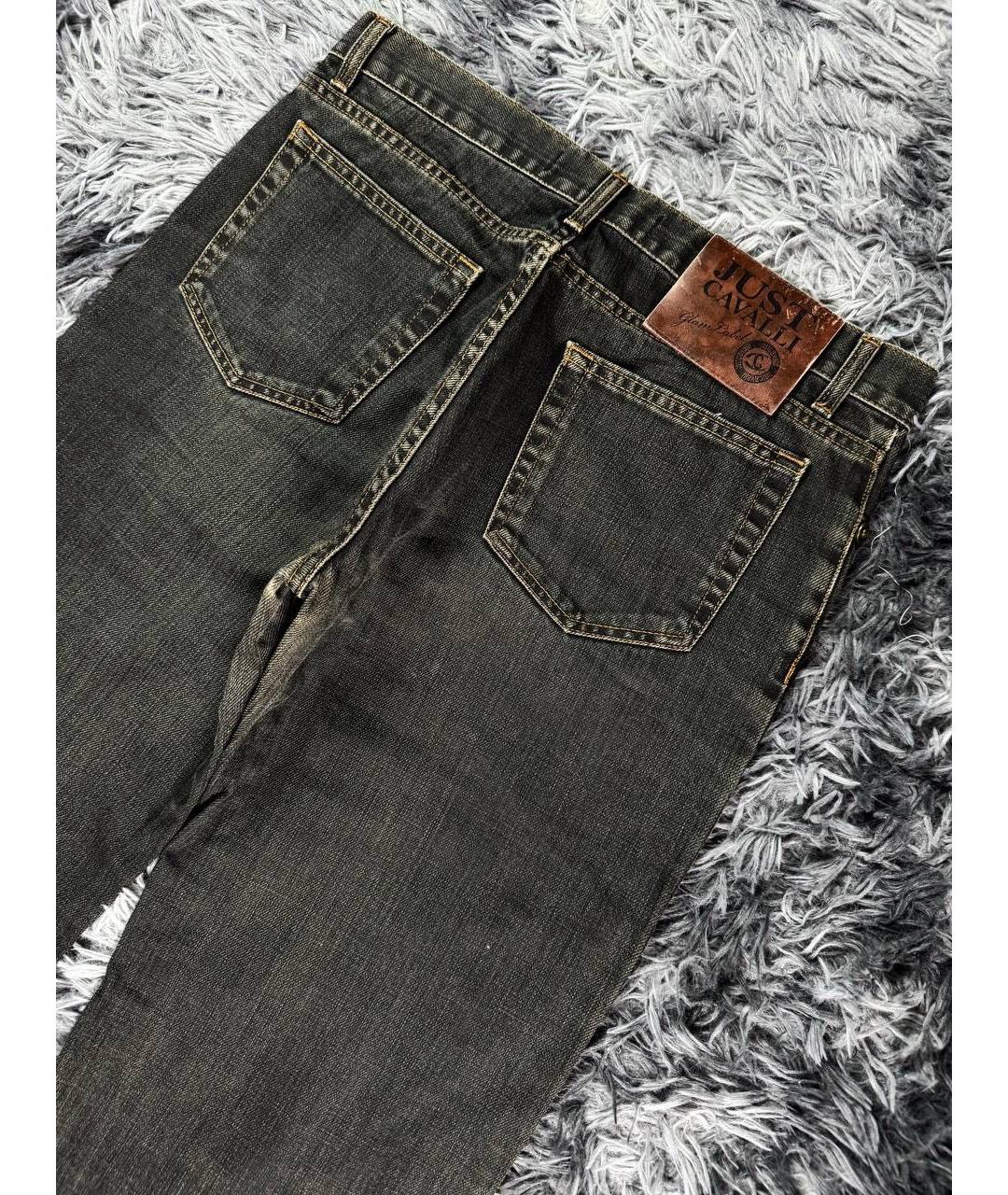 JUST CAVALLI Черные хлопковые джинсы, фото 3