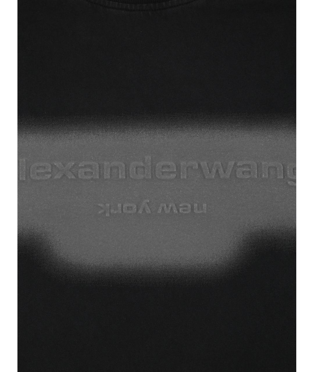 ALEXANDER WANG Черная хлопковая футболка, фото 3