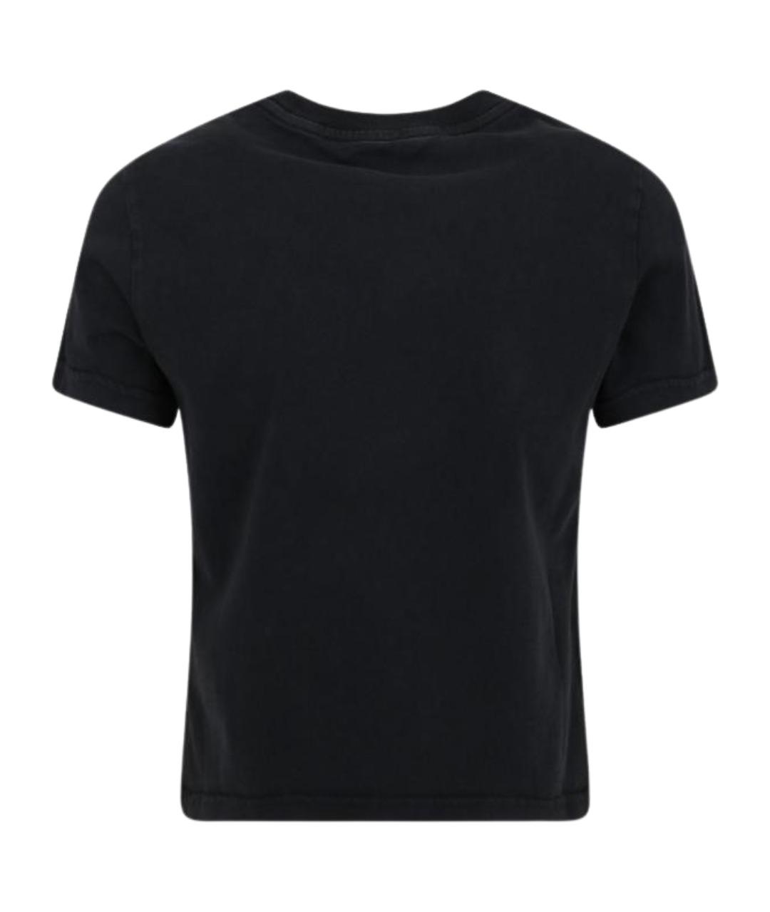 ALEXANDER WANG Черная хлопковая футболка, фото 2