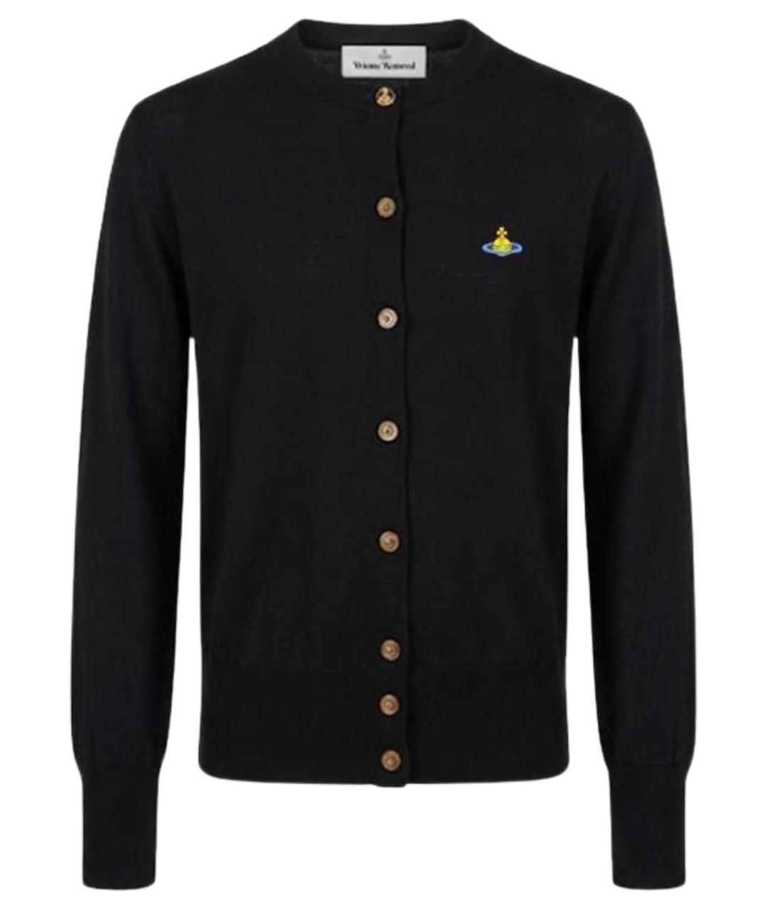 VIVIENNE WESTWOOD Черный хлопковый кардиган, фото 1