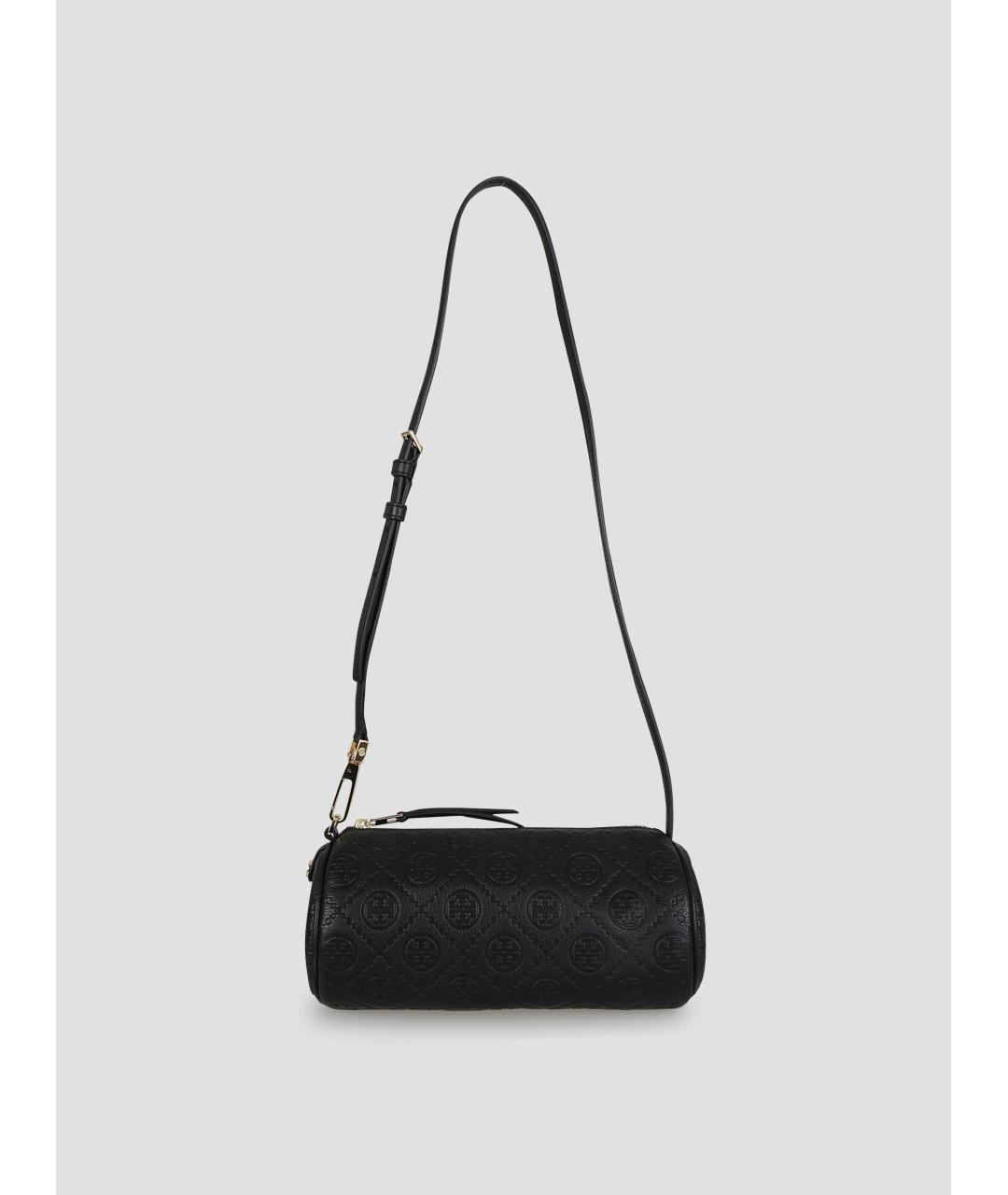 TORY BURCH Черная кожаная сумка через плечо, фото 3