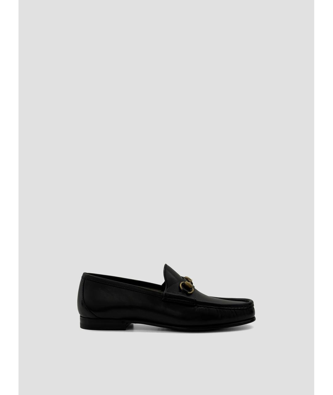 GUCCI Черные кожаные лоферы, фото 4