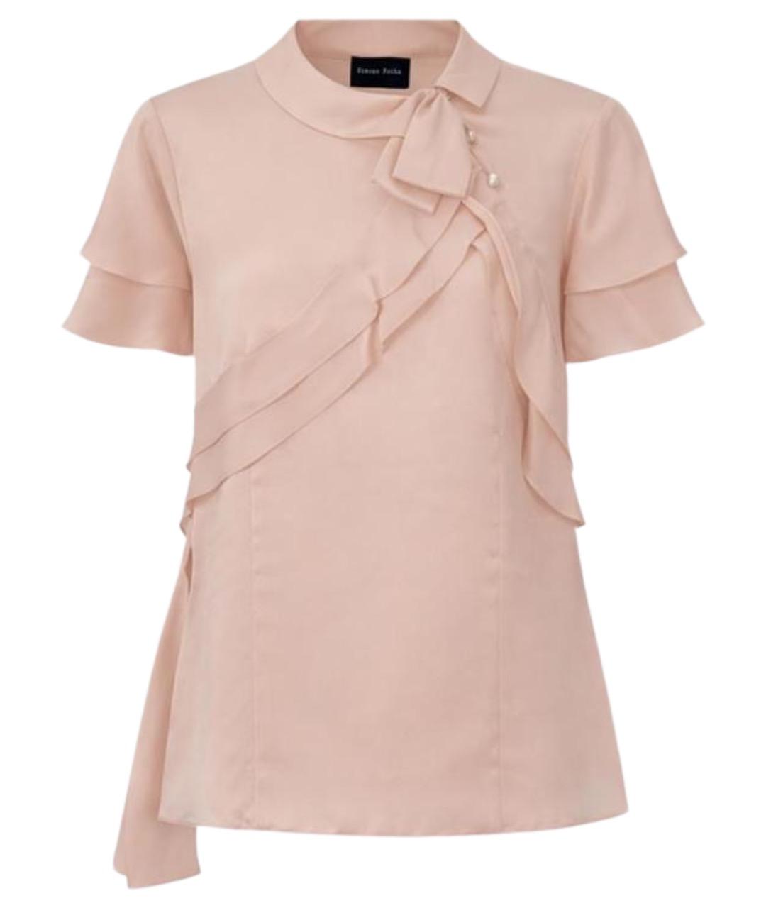 SIMONE ROCHA Розовая шелковая блузы, фото 1