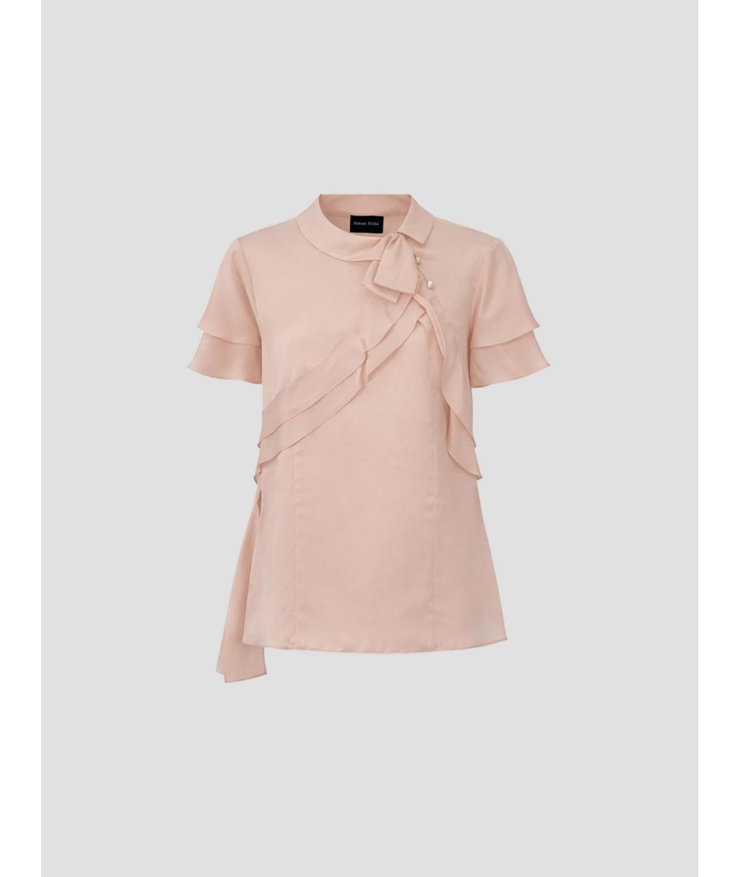 SIMONE ROCHA Розовая шелковая блузы, фото 4