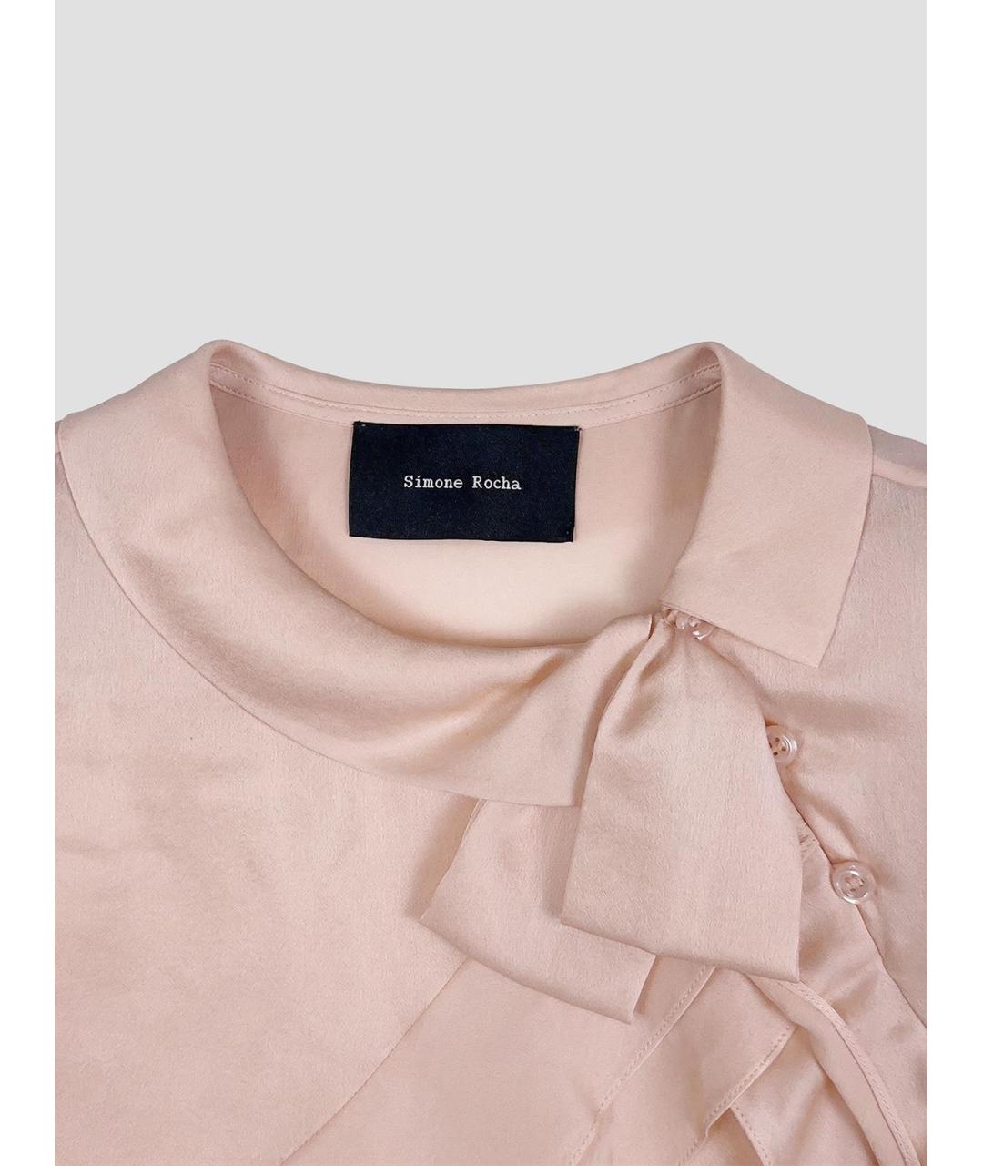 SIMONE ROCHA Розовая шелковая блузы, фото 3