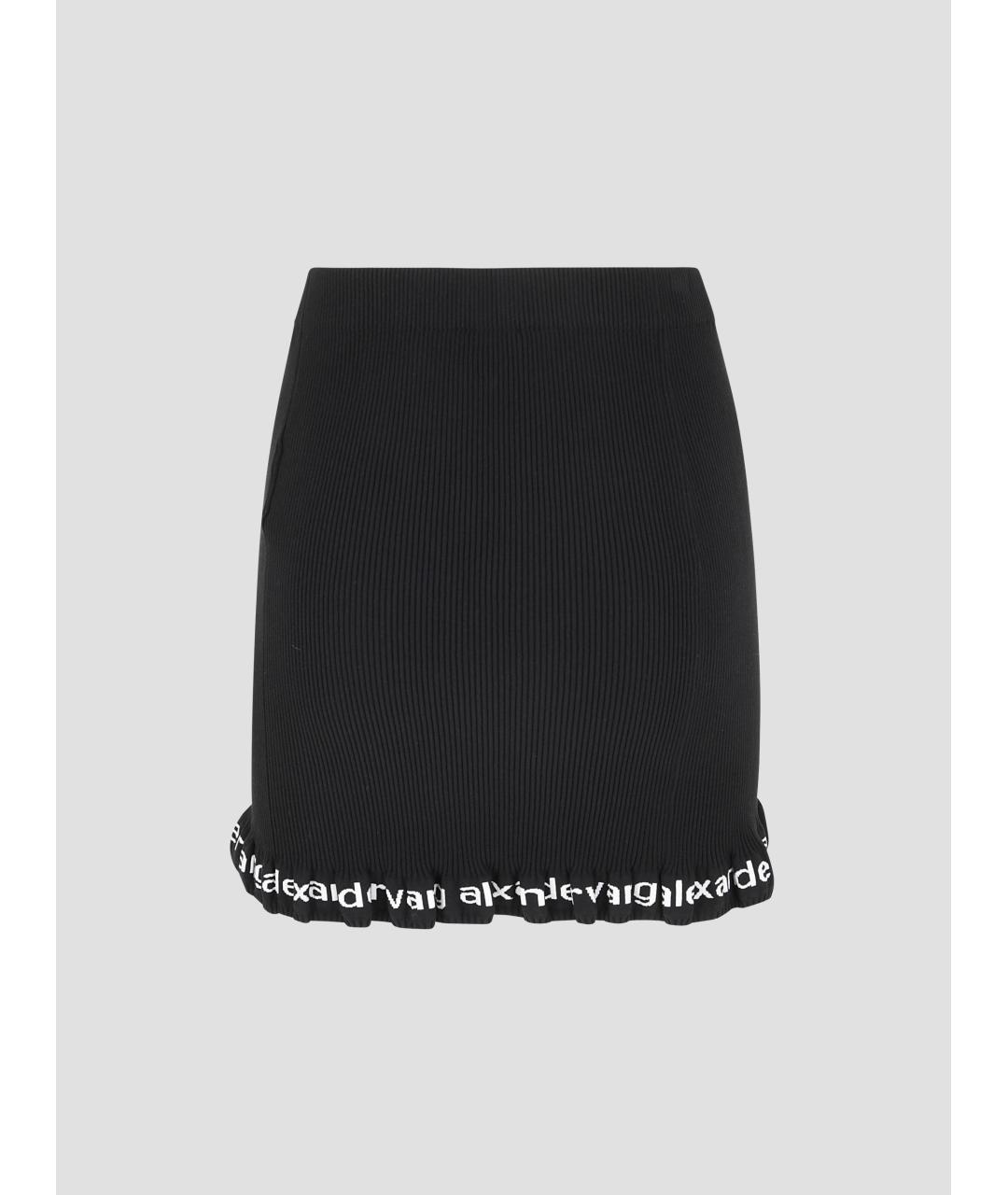 ALEXANDER WANG Черная полиамидовая юбка мини, фото 2