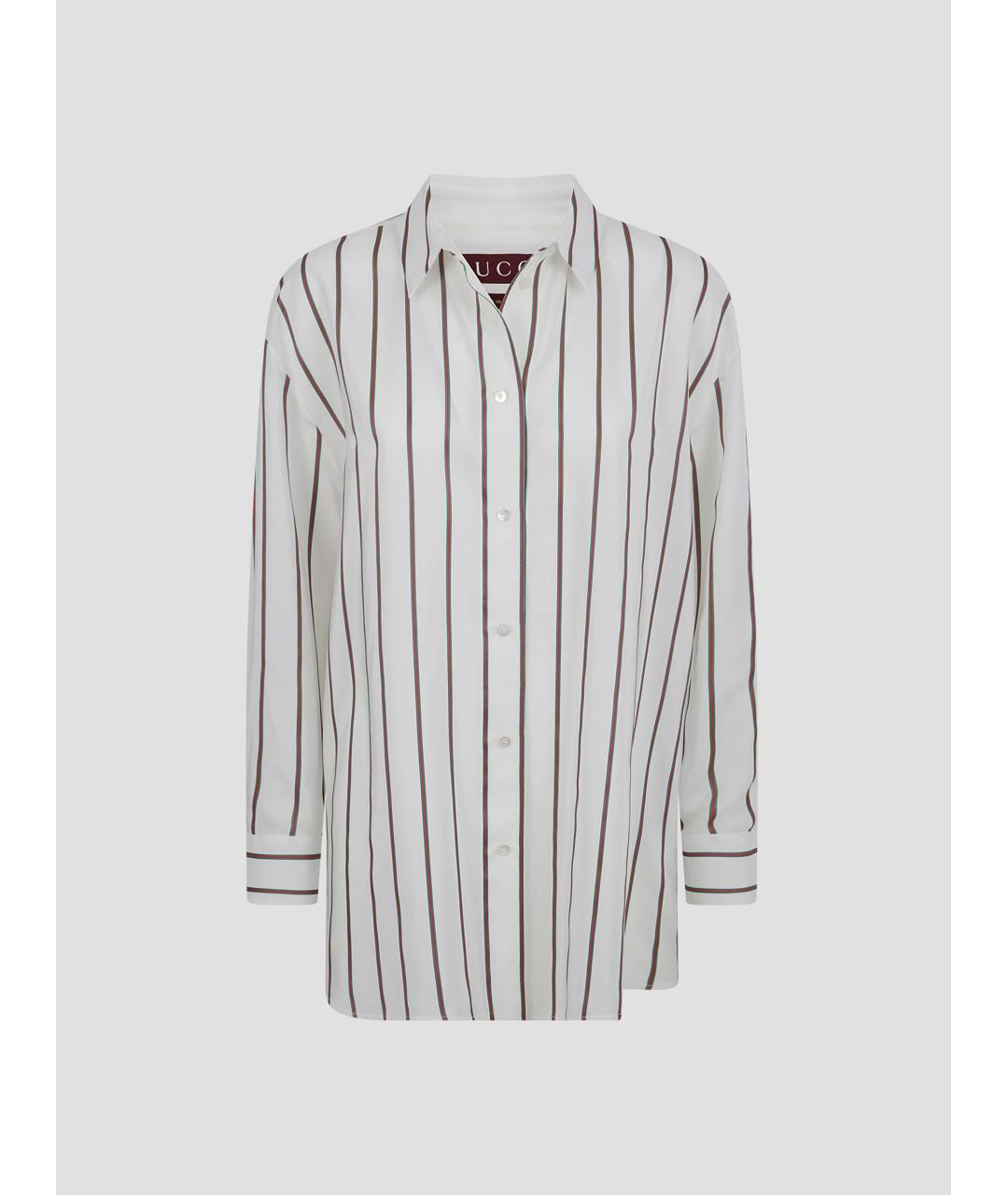 GUCCI Белая шелковая рубашка, фото 4
