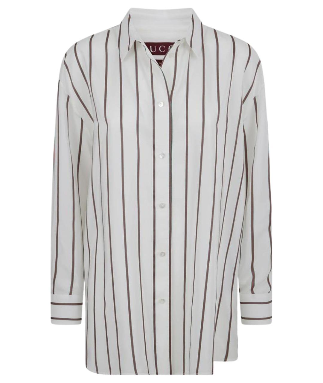 GUCCI Белая шелковая рубашка, фото 1